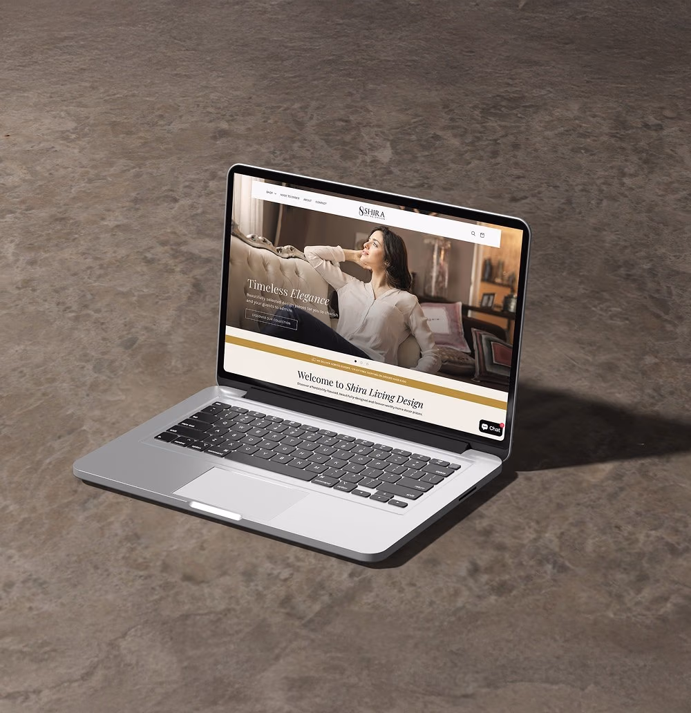 Shira Living Design branding, web design and development project