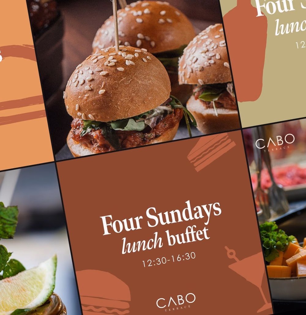 Cabo Terrace branding, social media and digital design project